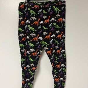 Colorful Dinosaur Print Pajama Bottoms